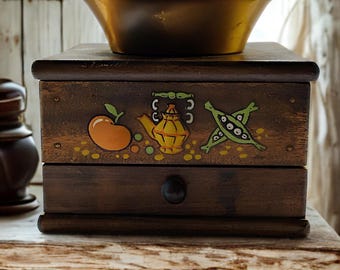 Vintage Wooden Coffee Grinder