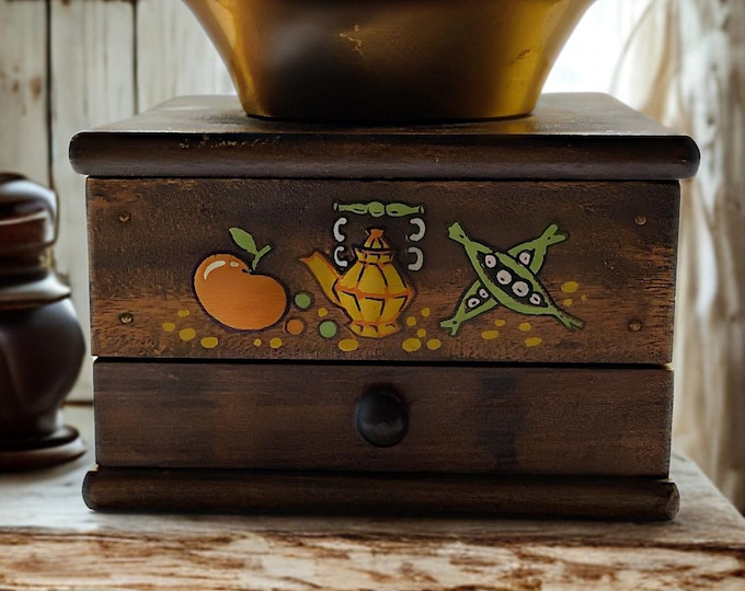 Vintage Wooden Coffee Grinder
