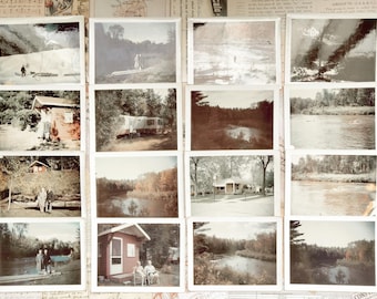Lot of 16 Vintage Polaroids on Cardboard Mounts | Junk Journaling, Ephemera, Scrapbooking