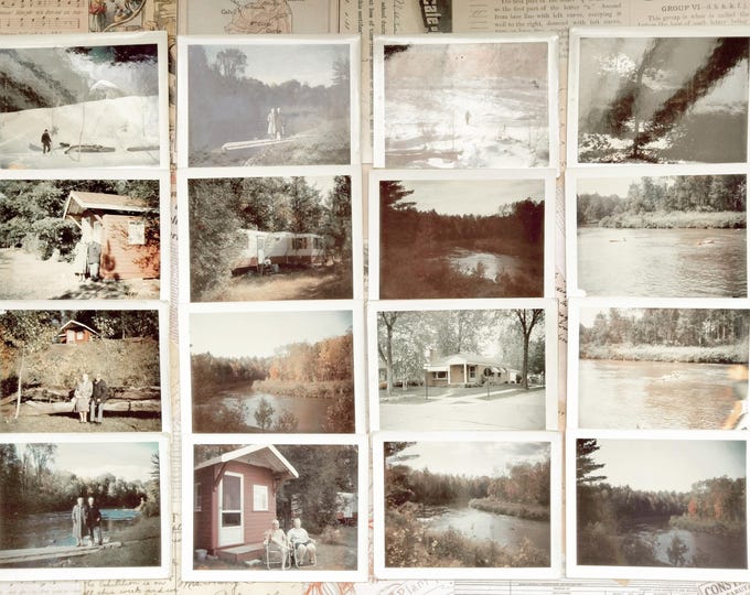 Lot of 16 Vintage Polaroids on Cardboard Mounts | Junk Journaling, Ephemera, Scrapbooking