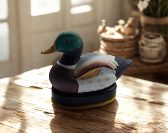 Vintage Ceramic Mallard Duck Shoe Polisher