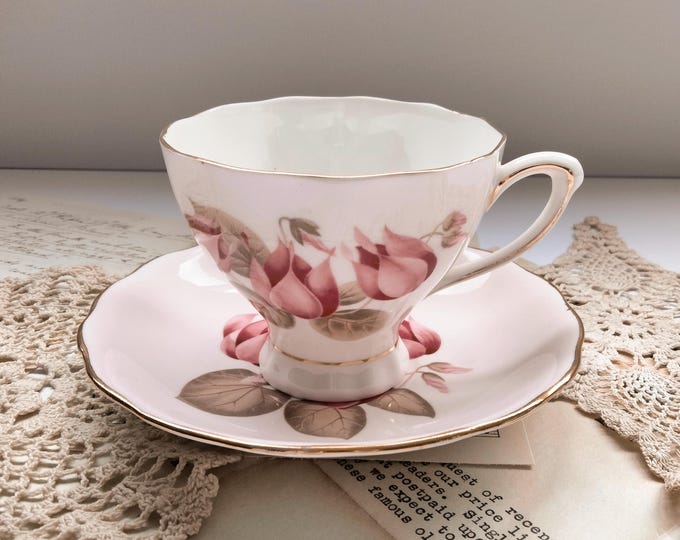 Vintage Colcough Bone China Teacup & Saucer Set