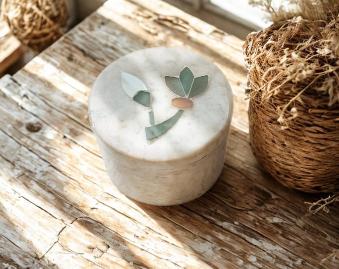 Vintage Hand-Carved Soapstone Trinket Box