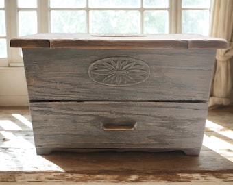 Vintage Lerner Faux Wood Recipe Box | Sewing Box | Jewelry Box