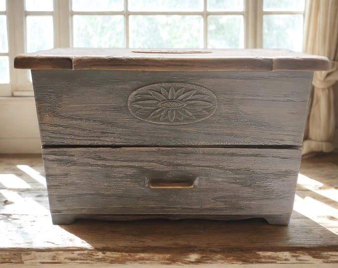 Vintage Lerner Faux Wood Recipe Box | Sewing Box | Jewelry Box