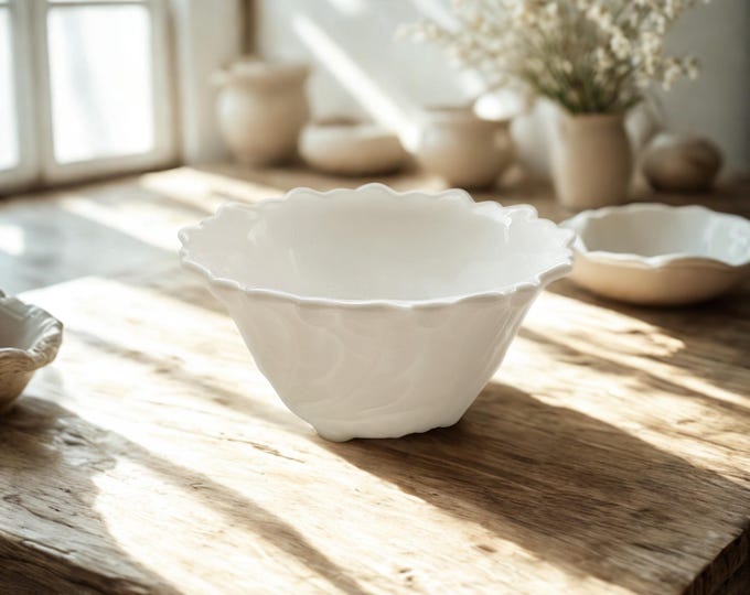 Vintage Indiana Glass Co Small Milk Glass Bowl