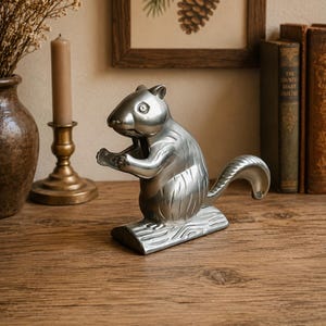 Vintage Cast Aluminum Squirrel Shaped Nutcracker