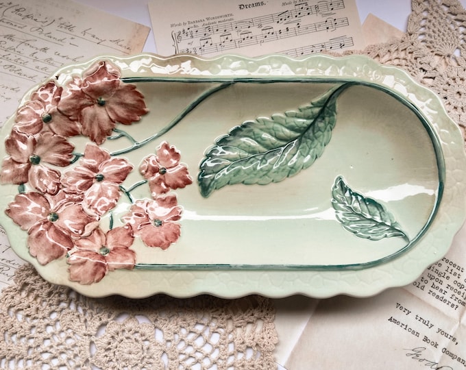 Vintage Carlton Ware Pink Hydrangea Serving Tray