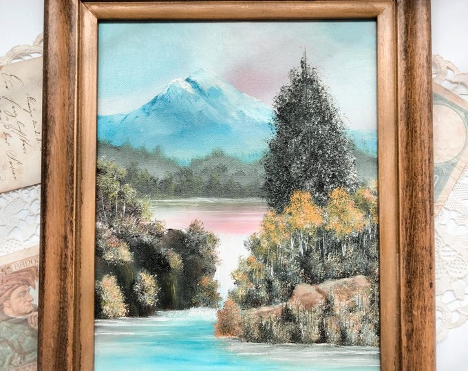 Vintage Framed Landscape Oil Painting