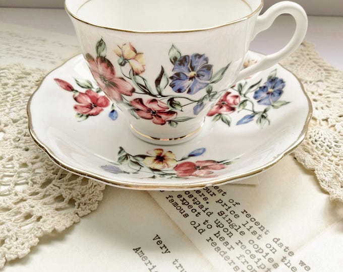 Vintage Colclough Bone China Teacup & Saucer Set
