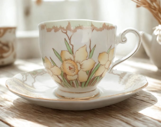 Vintage Bell Fine Bone China Springmorn Tea & Saucer Set