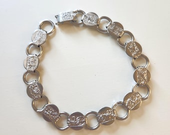 Sarah Coventry Young and Gay Silvertone Bracelet
