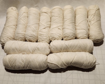 12 Skeins Off White Yarn See Description