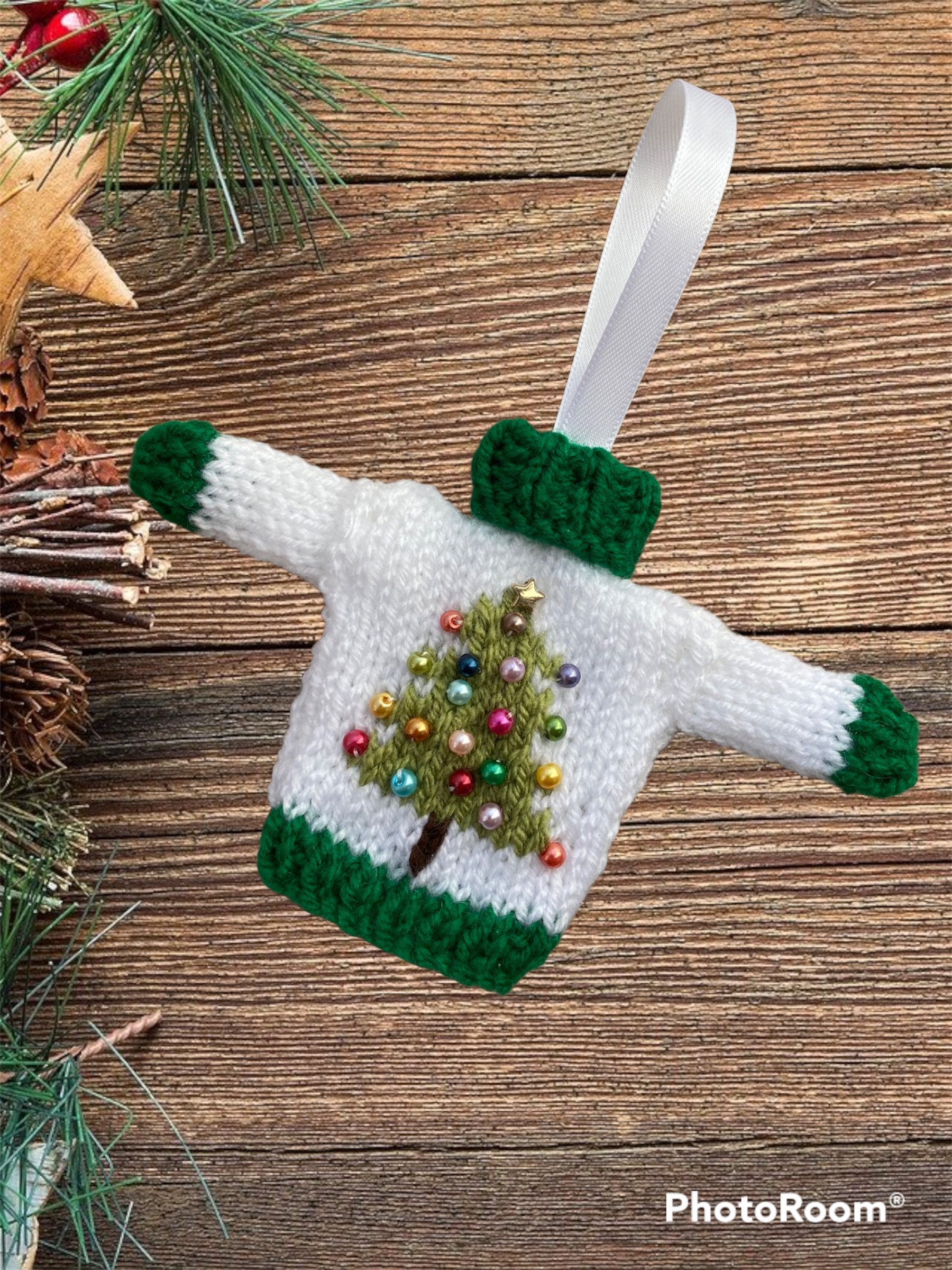 Sweater Ornament Christmas Sweater Knitting Pattern Free Tree Xmas