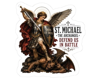St. Michael the Archangel Defend Us in Battle Kiss-Cut Sticker