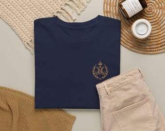 Auspice Maria Marian Monogram T-Shirt | Catholic Devotional Tee, Multiple Colors