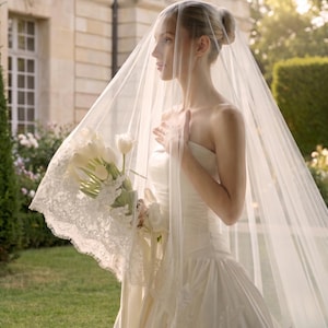 Two Tiered Cathedral Veil Scallop - Etsy