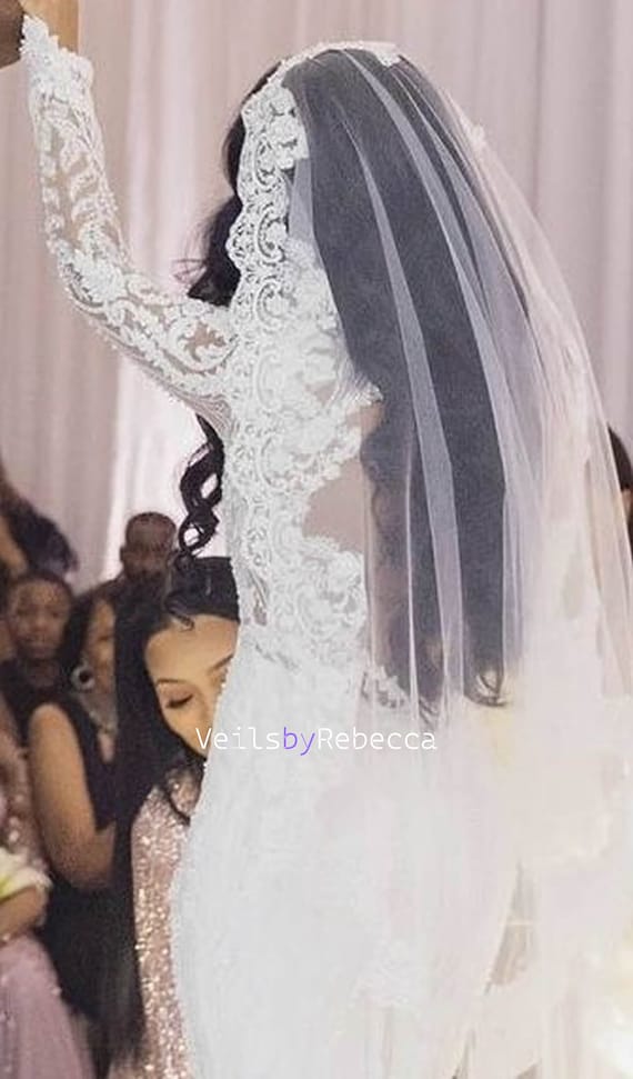 Velo Da Donna TUKEVA In Pizzo - Scialle Floreale In Voile Per Matrimoni E Feste, Morbido Ed Elegante - Foto 5