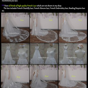 Cap Sleeves Mermaid Lace Wedding Dress,V Neck Beaded Lace Fishtail Wedding Gown, Lace Wedding Dress Wedding Gown image 2