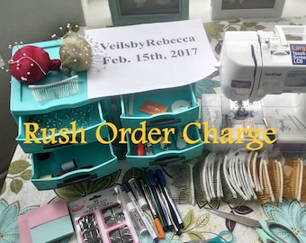 Rush Order Charge of VeilsbyRebecca, Price Difference, Extra Shipping, Custom Made Veil etc