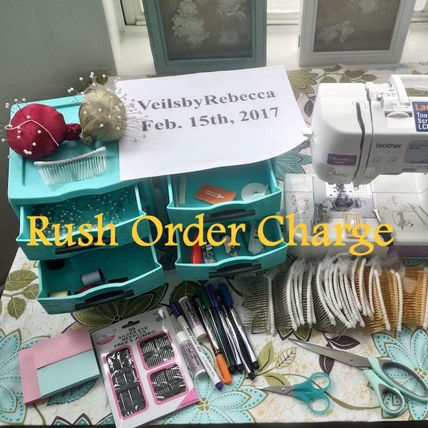 Rush Order Charge of VeilsbyRebecca, Price Difference, Extra Shipping, Custom Made Veil etc