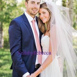 Ready to Ship veil for bridal, soft wedding veil, tulle wedding veil,  simple wedding veil,  short wedding veil, fingertip tulle veil V600
