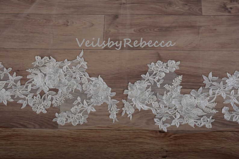 Big floral lace wedding veil,lace royal veil,lace cathedral veil lace chapel veil R218,vintage flowery cathedral veil floral long lace veil