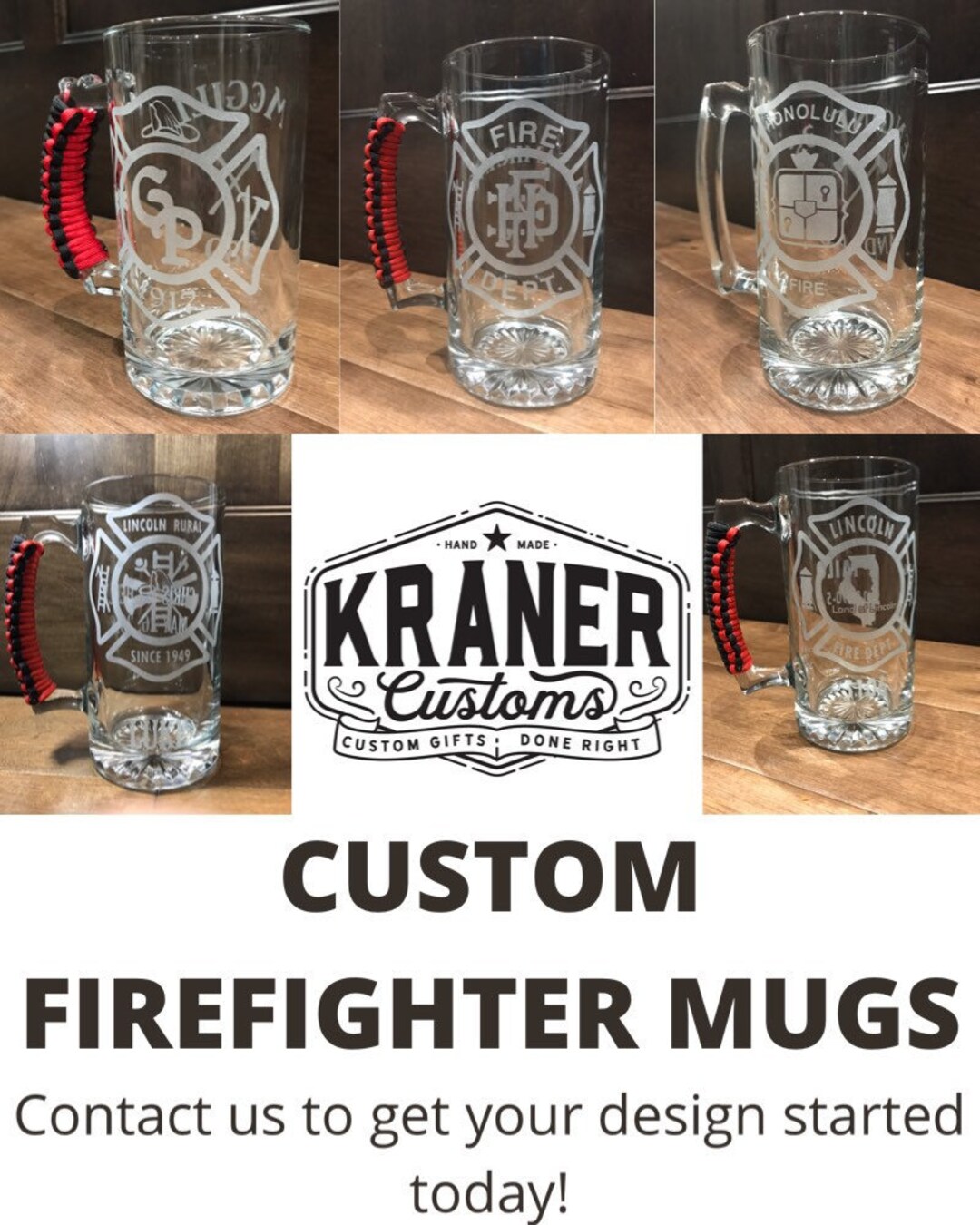 Custom Firefighter Gift, Firefighter Beer Mug ,gift for Firefighter ...
