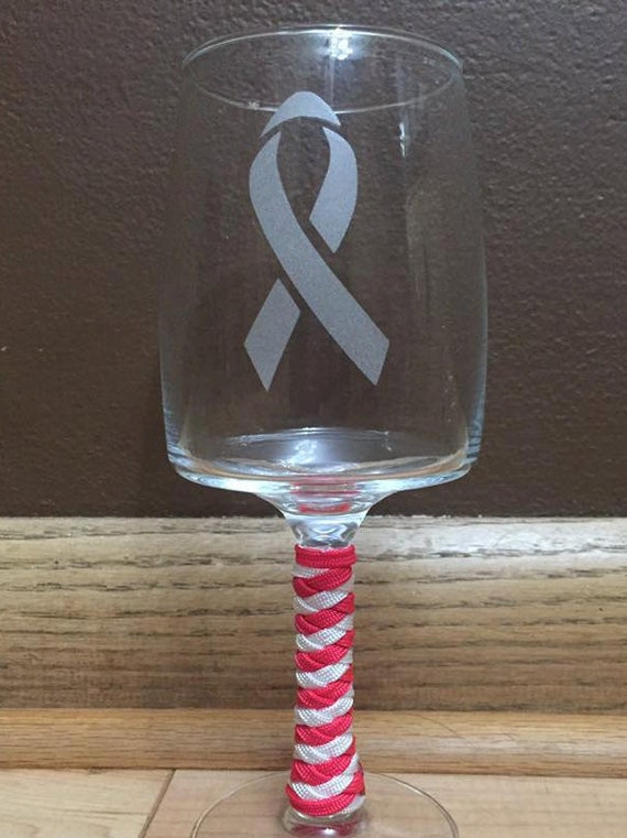 Personalized Breast Cancer Survivor Wine Glass With Paracord Wrap -  Inspirational Gift for Warriors - Etsy