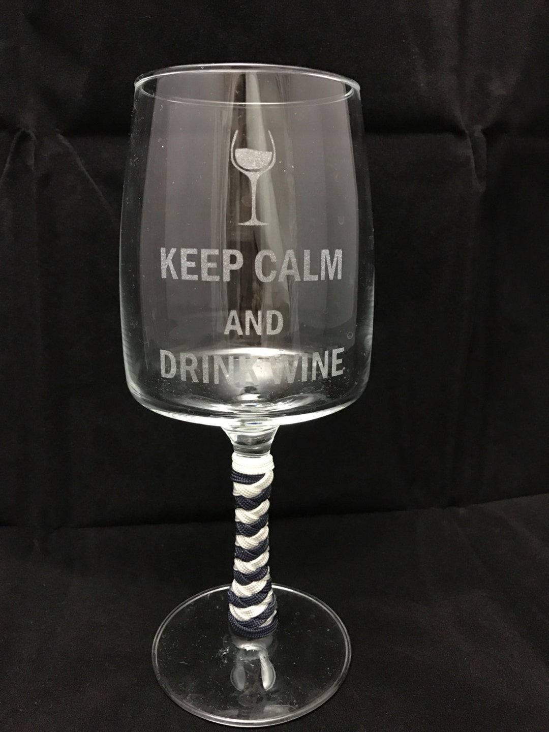 Funny Wine Lover Gift Keep Calm and Drink Wine Wine Glass Etsy