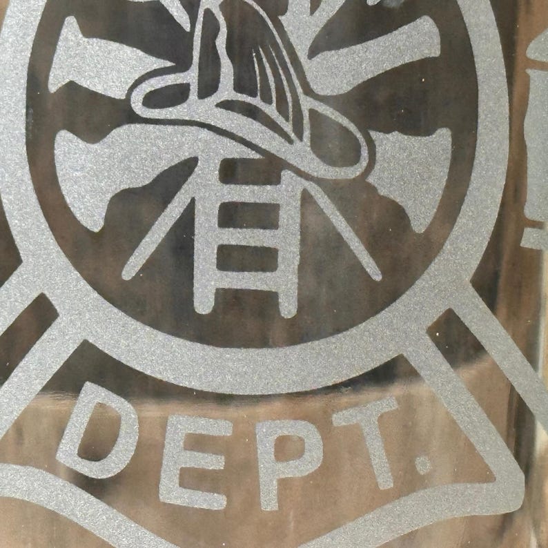 Personalized Firefighter Beer Mug, Etched Fire Department Insignia, Paracord Handle Option image 7
