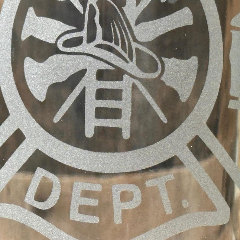 Personalized Firefighter Gift Beer Mug - Sandblast Etched image 7