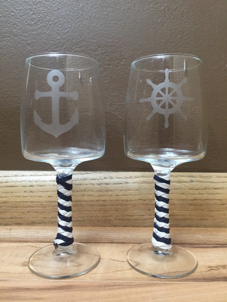 Sailing Wine Glasses Nautical Wine Glasses Perfect Gift for Etsy