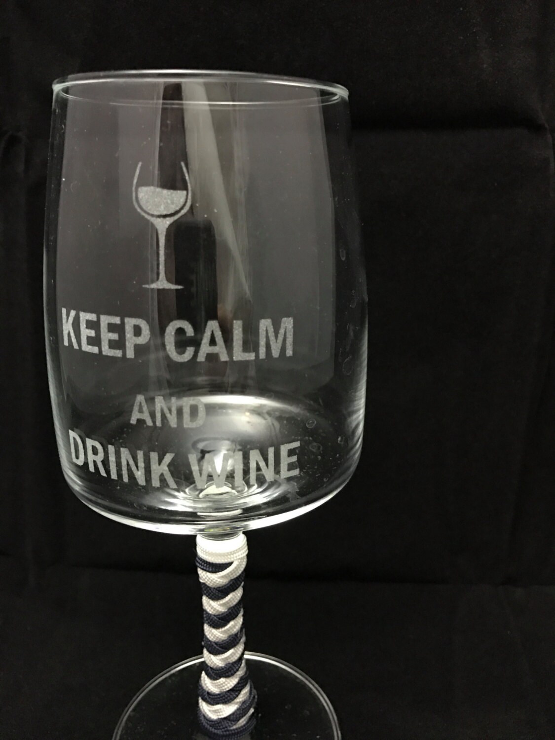 Funny Wine Lover Gift Keep Calm and Drink Wine Wine Glass Etsy