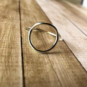 Sterling silver circle ring, Circle ring, Geometric ring, Gifts for her, Geometric jewelry, Circle ring, Stackable ring, Silver circle ring