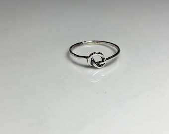 Dainty Sterling Silver Knot Ring, Promise Ring