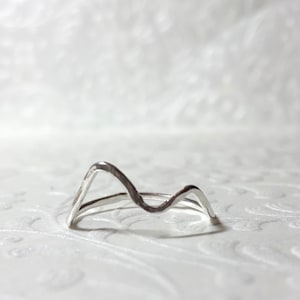 Sterling silver mountain ring,Sterling silver mountain ring,Sterling silver simple band,Gifts for her,Promise ring,Silver mountain ring image 1