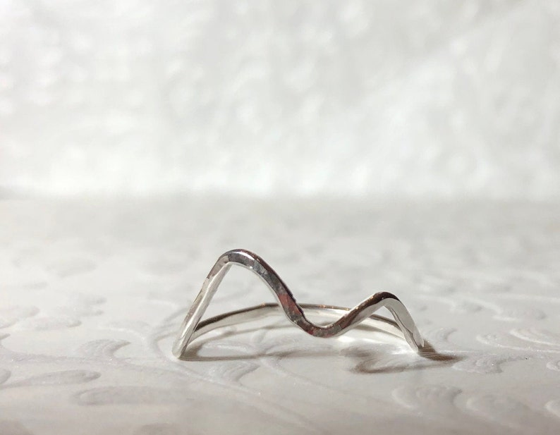 Sterling silver mountain ring,Sterling silver mountain ring,Sterling silver simple band,Gifts for her,Promise ring,Silver mountain ring image 4