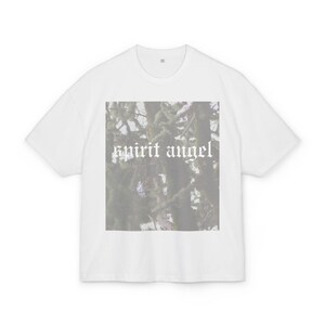 Maglietta Spirit Angel Box, T-shirt streetwear rilassata mimetica, maglietta grafica unisex, regali spirituali casual per amici con stampa mimetica Spirit