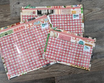 Flea Market by Cathe Holden - Zippered Needlework Project Bag - Choose your SIZE