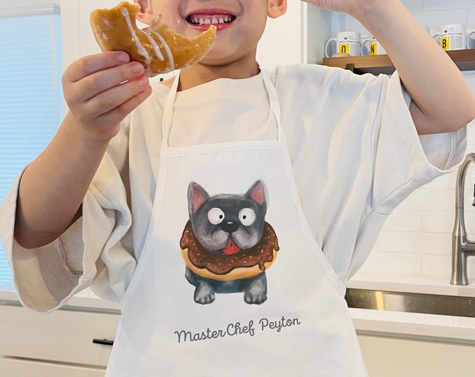 Personalized Children's Apron, Little chef apron, Girls Boys Custom Apron, party favors for kids, Kids Personalized Apron