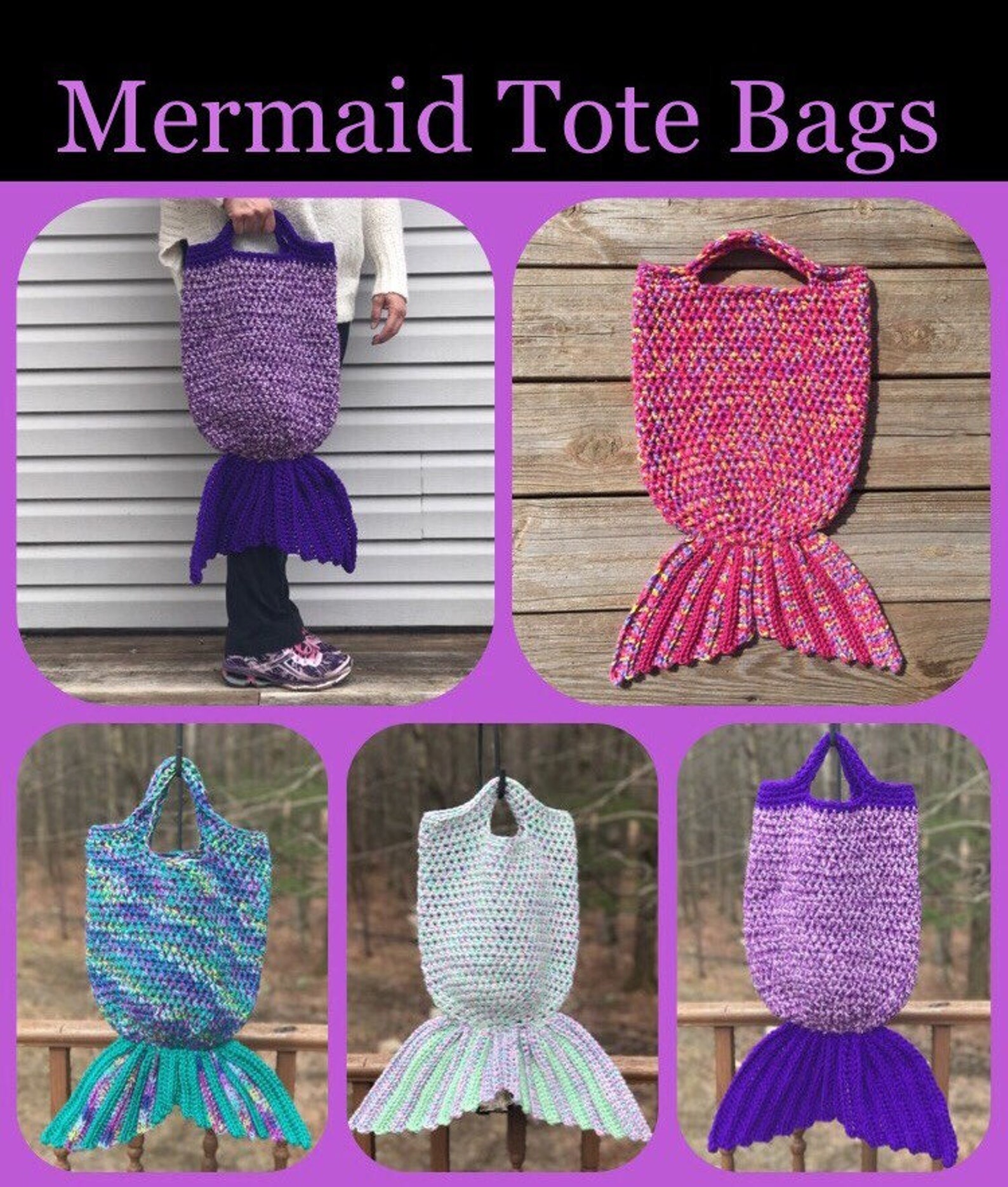 Mermaid Bag Mermaid Tail Bag Mermaid Beach Bag Mermaid Tote Etsy
