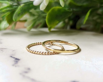 14k Filled Gold Stacker Ring Stacking Ring Gold Ring Dainty Gold Ring for Gift Dainty Jewelry for Mom Ring Stacker Mixed Metal