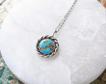 Kingsman Turquoise Sterling Silver Necklace Mother's Day Gift For Her