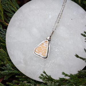 Butterfly Gold Pyrex Necklace/Pyrex/Vintage Pyrex/Butterfly Gold Corelle/Vintage Corelle/Mid Century/Gift for Her/Pyrex Jewelry/Sterling