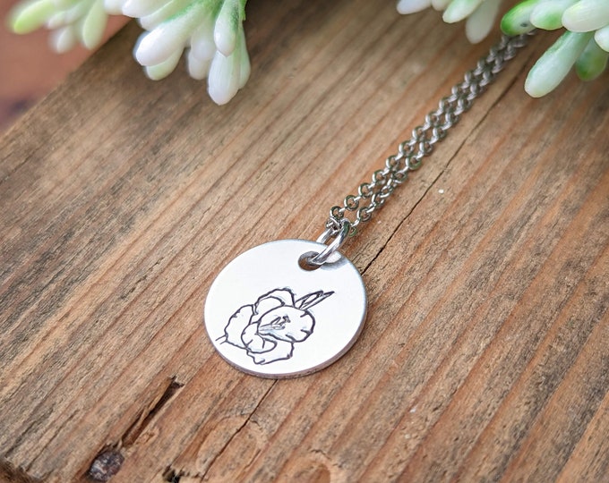 Birth Month Flower Necklaces/Birth Month/Flower/Flower Jewelry/Mother's Day/Gift for Her/Bridal Party Jewelry/Flower Necklace/Flower Child