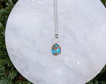 Carico Lake Turquoise Sterling Silver Necklace Mother's Day Gift For Her