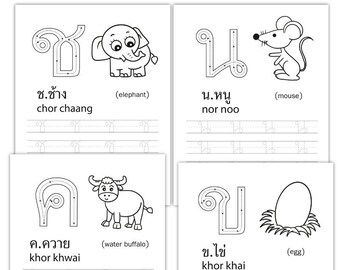 Thai Alphabet Etsy