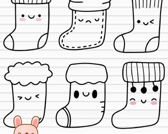 6 Socks Silhouette, Warm Feet, Socks Clipart SVG, Sock Designs, Digital Download by KawaiiArt1980