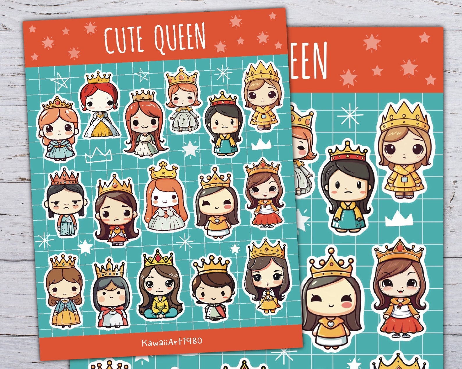 Queen Png Bundle Queen Sticker Sticker Bundle Png PNG Etsy